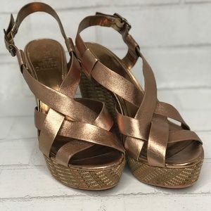 Vince Camuto Metallic Hattie Wedge Sandal